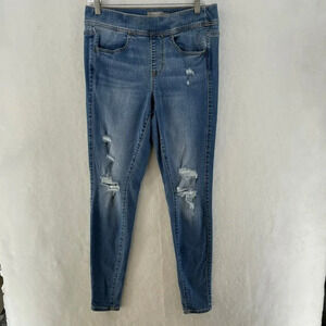 Torrid Jeans Womens 00 Tall Denim Super Soft High Rise Pull On Distressed